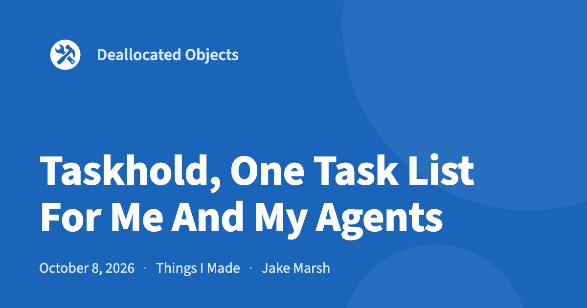 Taskhold, One Task List For Me And My Agents